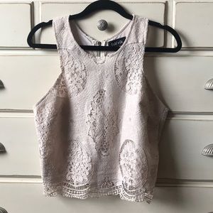 fab’rik Lace Crop Shell Top